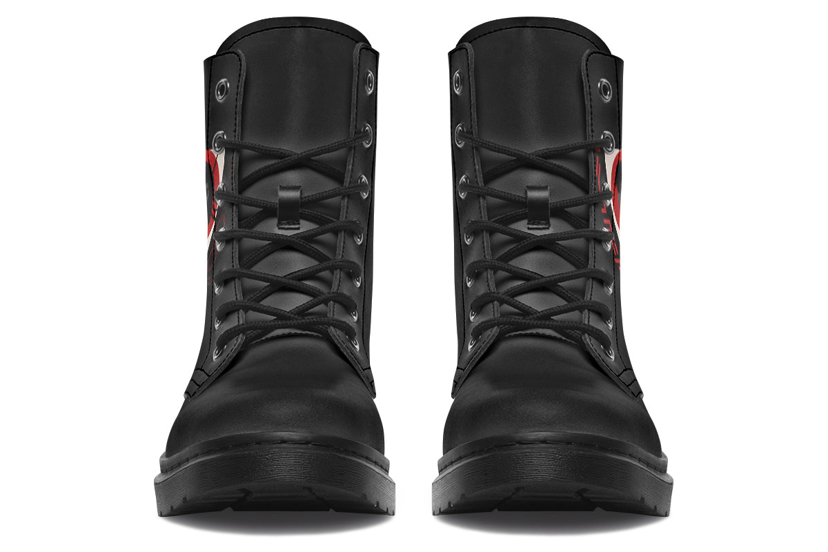 ANTIBrand x Tiago Ramos Ghost in the Circuit Faux Leather Combat Boots