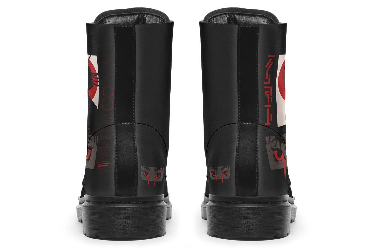 ANTIBrand x Tiago Ramos Ghost in the Circuit Faux Leather Combat Boots