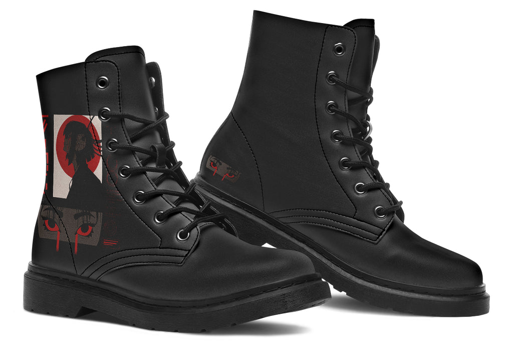ANTIBrand x Tiago Ramos Ghost in the Circuit Faux Leather Combat Boots