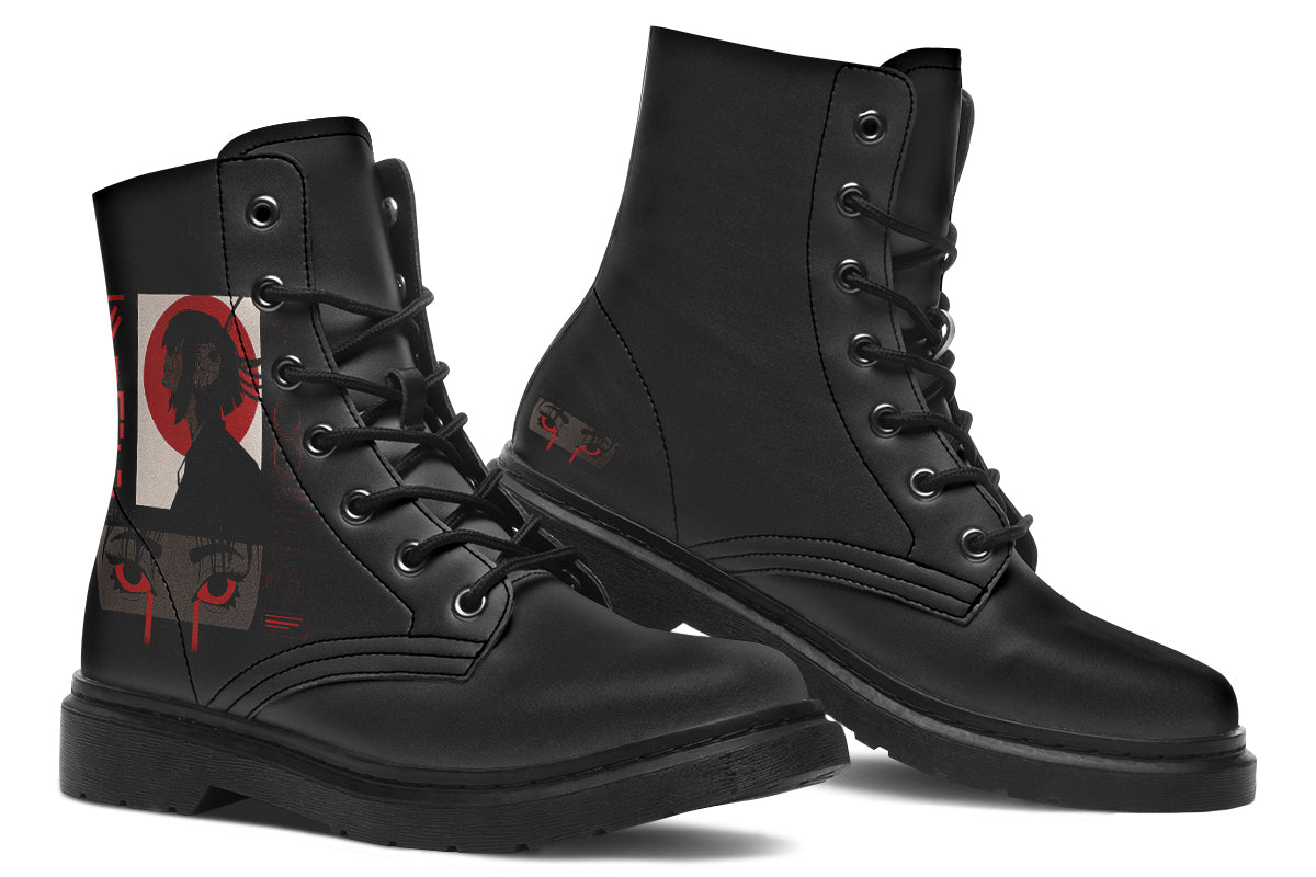 ANTIBrand x Tiago Ramos Ghost in the Circuit Faux Leather Combat Boots