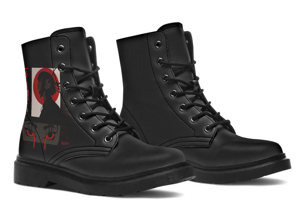 ANTIBrand x Tiago Ramos Ghost in the Circuit Faux Leather Combat Boots