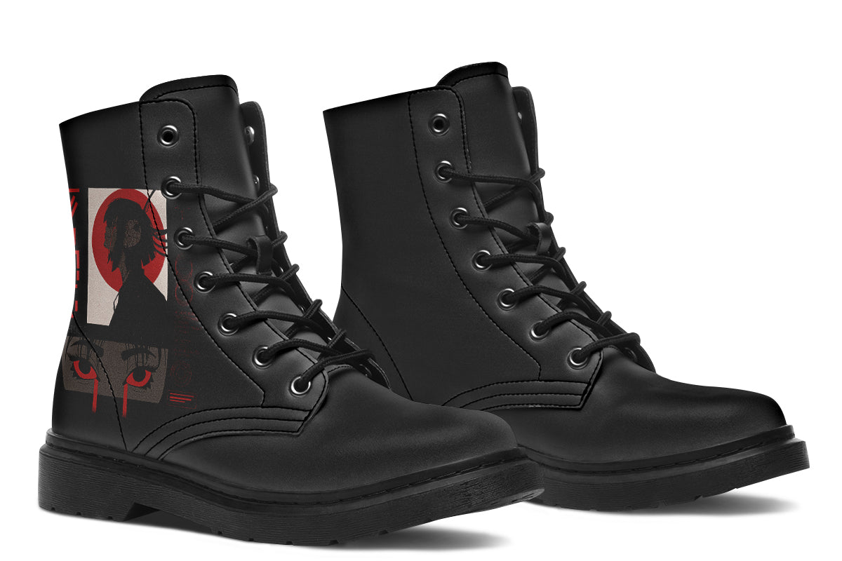 ANTIBrand x Tiago Ramos Ghost in the Circuit Faux Leather Combat Boots