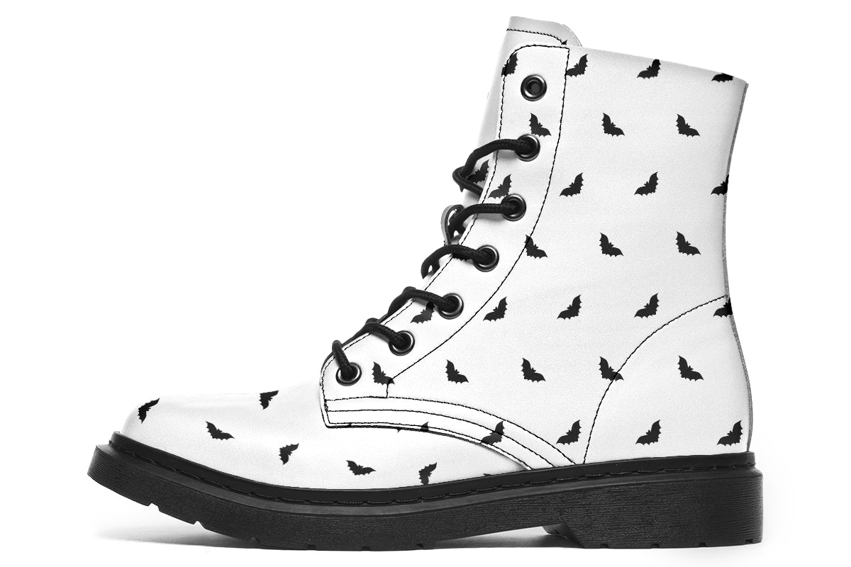 ANTIBrand Polka Bats Faux Leather Combat Boots