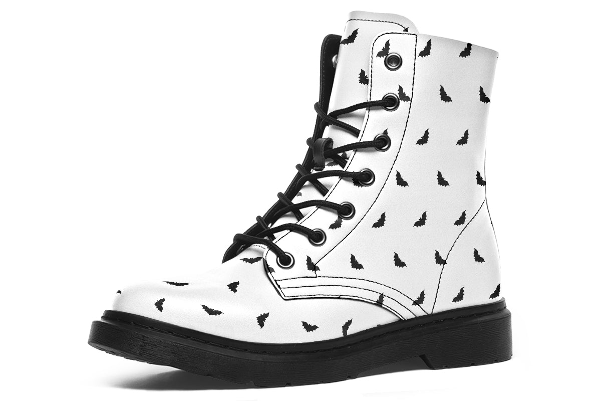 ANTIBrand Polka Bats Faux Leather Combat Boots