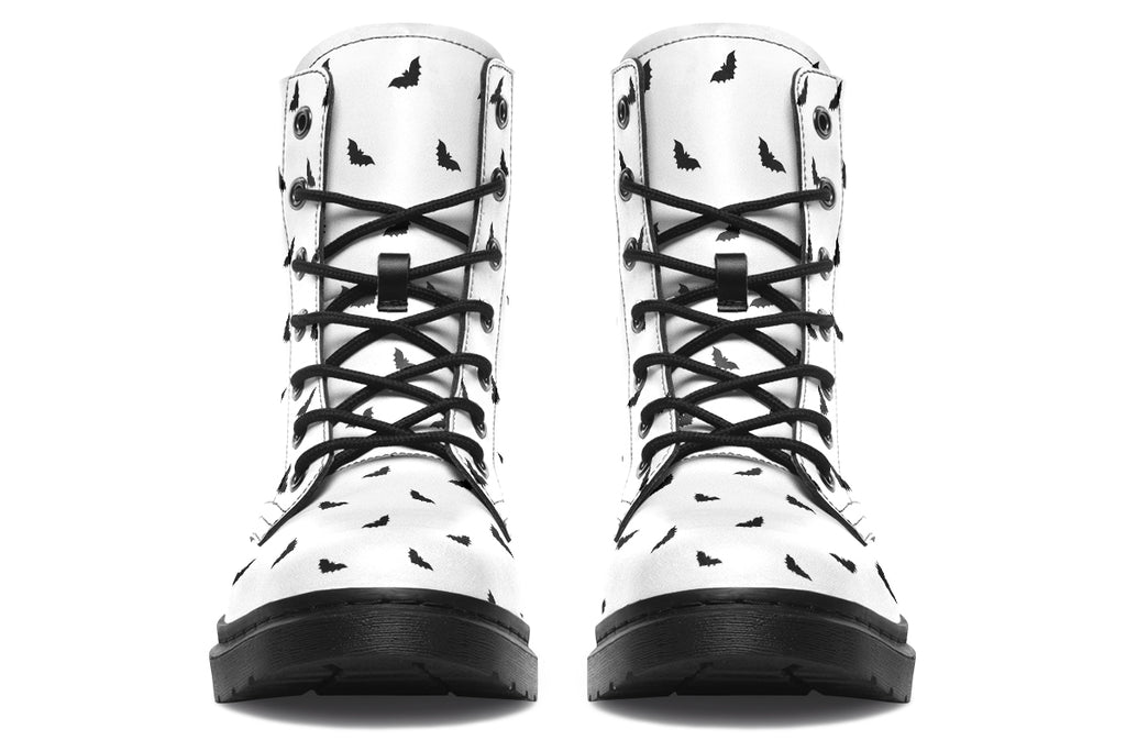 ANTIBrand Polka Bats Faux Leather Combat Boots