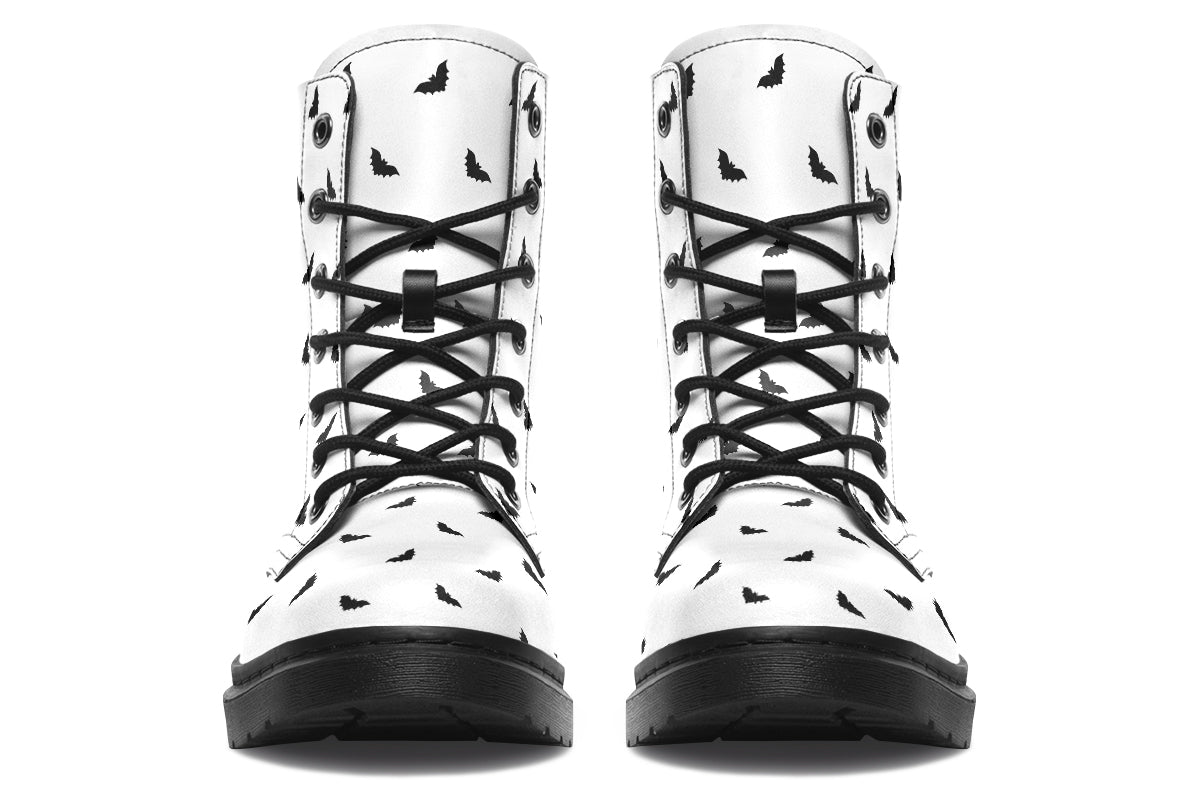 ANTIBrand Polka Bats Faux Leather Combat Boots