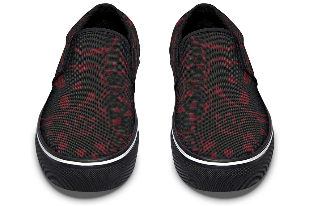 ANTIBrand Gothic Attitude The Tumbling Blood Skulls Slip-On Shoes