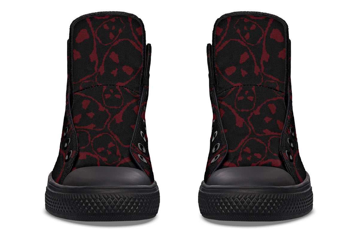 ANTIBrand – The Tumbling Blood Skulls High Tops – Black