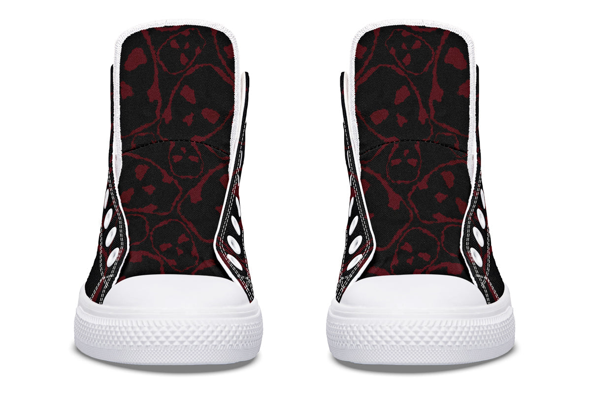 ANTIBrand – The Tumbling Blood Skulls High Tops – Black