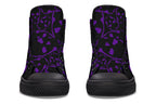 ANTIBrand – The Tumbling Purple Skulls High Tops – Black