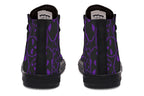 ANTIBrand – The Tumbling Purple Skulls High Tops – Black