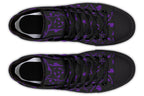 ANTIBrand – The Tumbling Purple Skulls High Tops – Black