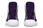 ANTIBrand – The Tumbling Purple Skulls High Tops – Black