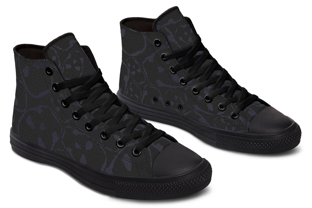 ANTIBrand – The Tumbling Skulls of Darkness High Tops – Black