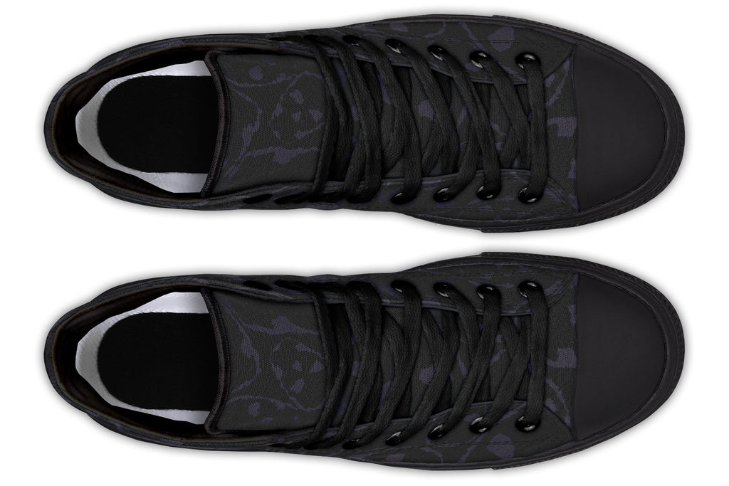 ANTIBrand – The Tumbling Skulls of Darkness High Tops – Black