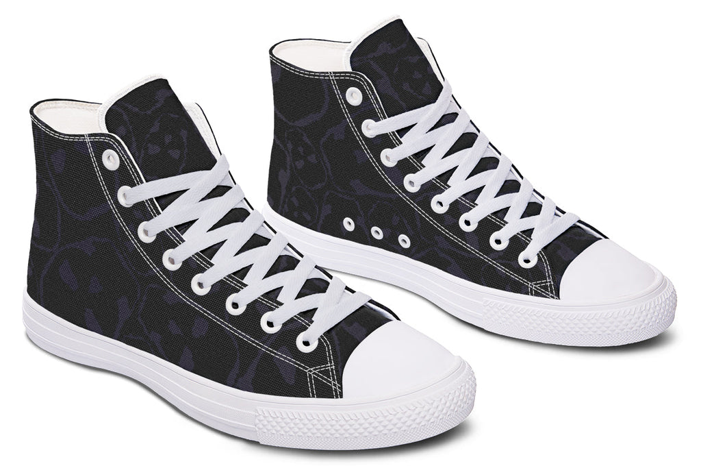 ANTIBrand – The Tumbling Skulls of Darkness High Tops – Black
