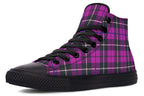 Pink Tartan Canvas High Top Shoes | ANTIBrand