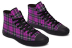 Pink Tartan Canvas High Top Shoes | ANTIBrand