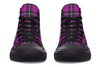 Pink Tartan Canvas High Top Shoes | ANTIBrand