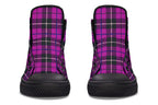 Pink Tartan Canvas High Top Shoes | ANTIBrand