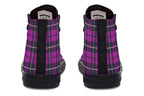 Pink Tartan Canvas High Top Shoes | ANTIBrand