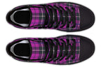Pink Tartan Canvas High Top Shoes | ANTIBrand