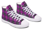 Pink Tartan Canvas High Top Shoes | ANTIBrand
