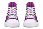 Pink Tartan Canvas High Top Shoes | ANTIBrand
