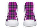 Pink Tartan Canvas High Top Shoes | ANTIBrand