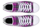 Pink Tartan Canvas High Top Shoes | ANTIBrand