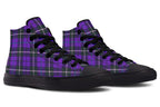 Purple Tartan Canvas High Top Shoes | ANTIBrand