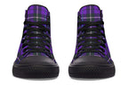 Purple Tartan Canvas High Top Shoes | ANTIBrand