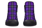 Purple Tartan Canvas High Top Shoes | ANTIBrand