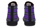 Purple Tartan Canvas High Top Shoes | ANTIBrand