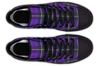 Purple Tartan Canvas High Top Shoes | ANTIBrand