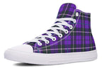 Purple Tartan Canvas High Top Shoes | ANTIBrand