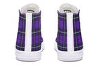 Purple Tartan Canvas High Top Shoes | ANTIBrand
