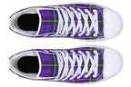Purple Tartan Canvas High Top Shoes | ANTIBrand