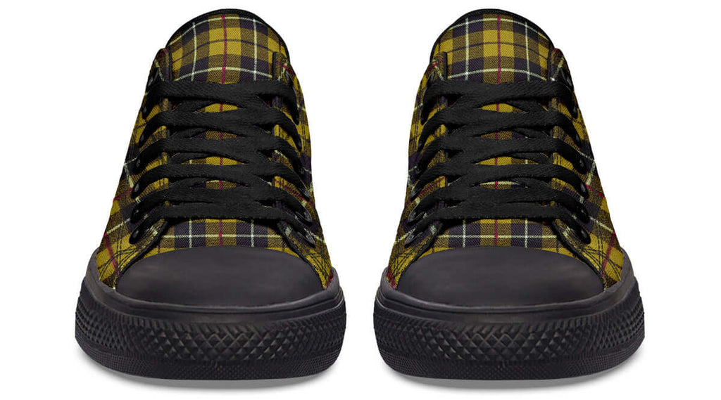 Yellow Tartan Canvas Low Top Trainers | ANTIBrand