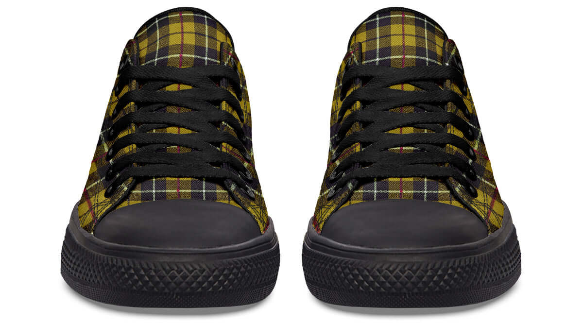 Yellow Tartan Canvas Low Top Trainers | ANTIBrand
