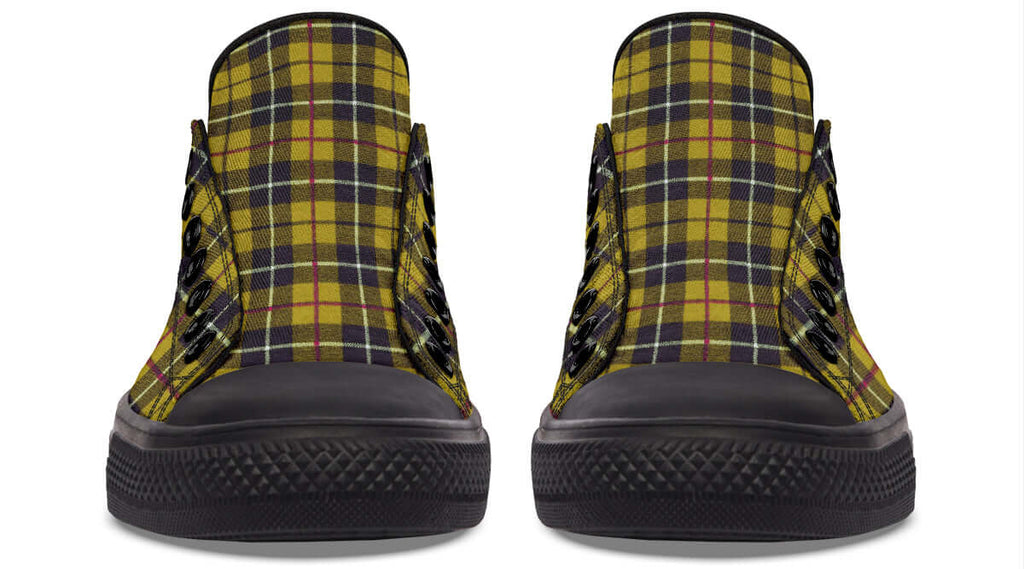 Yellow Tartan Canvas Low Top Trainers | ANTIBrand