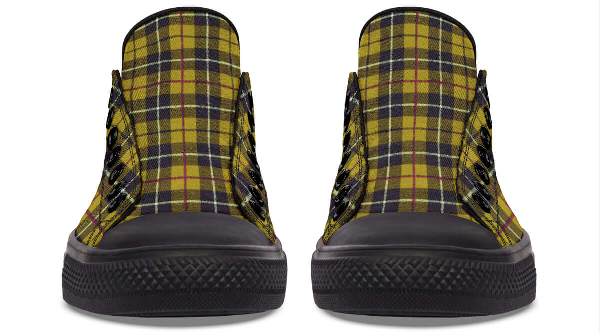 Yellow Tartan Canvas Low Top Trainers | ANTIBrand