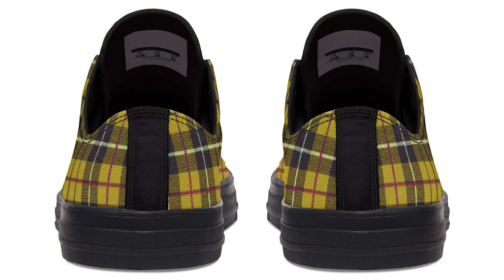 Yellow Tartan Canvas Low Top Trainers | ANTIBrand