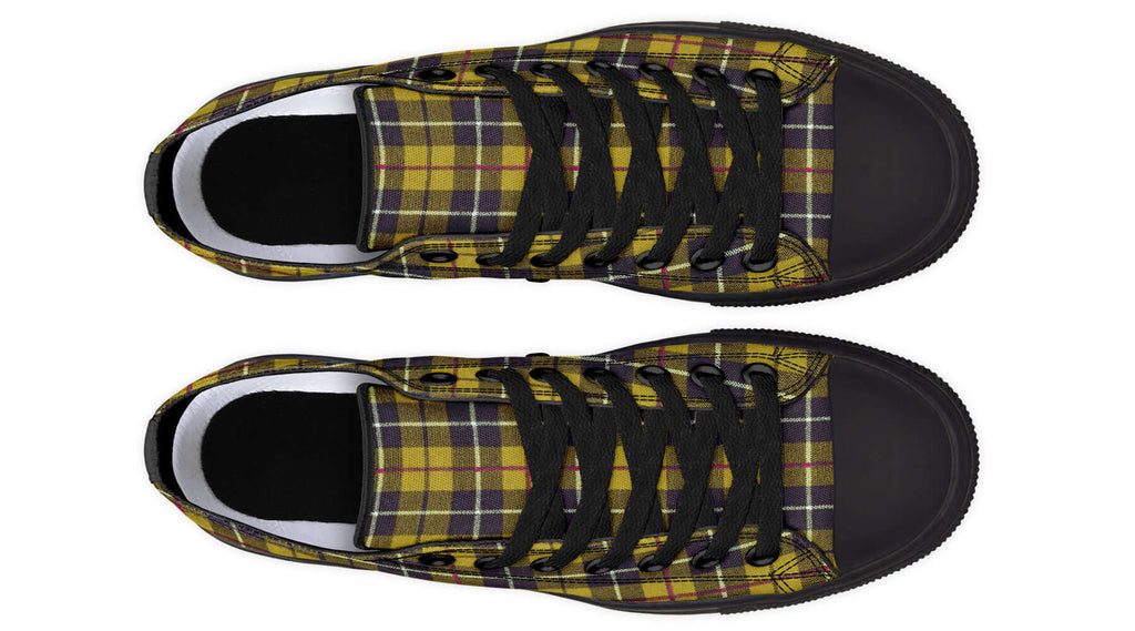 Yellow Tartan Canvas Low Top Trainers | ANTIBrand
