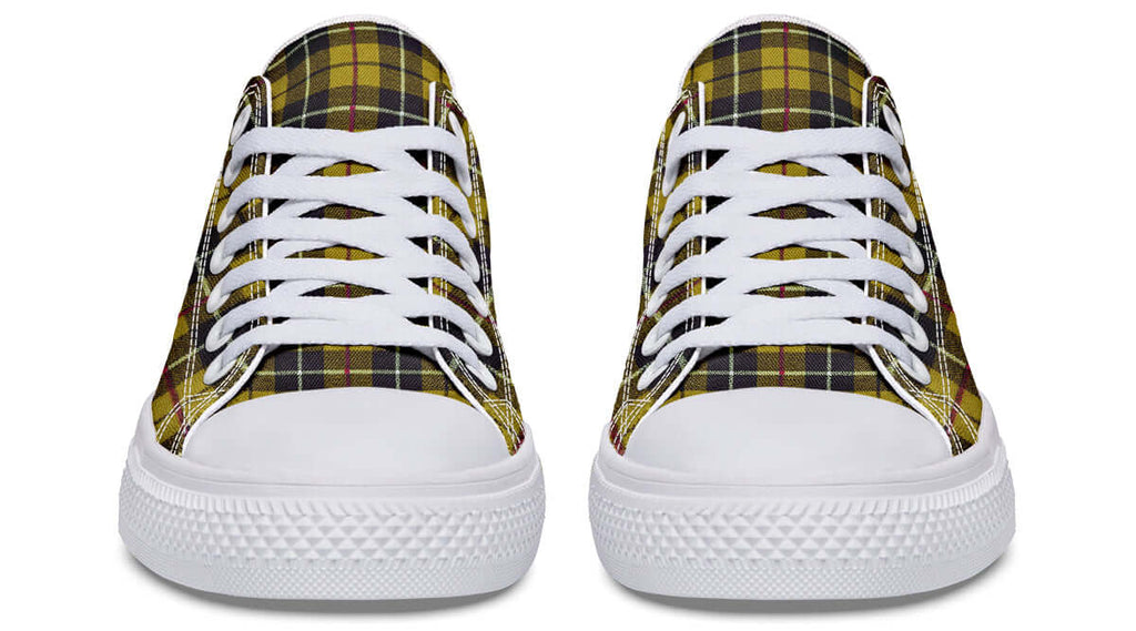 Yellow Tartan Canvas Low Top Trainers | ANTIBrand