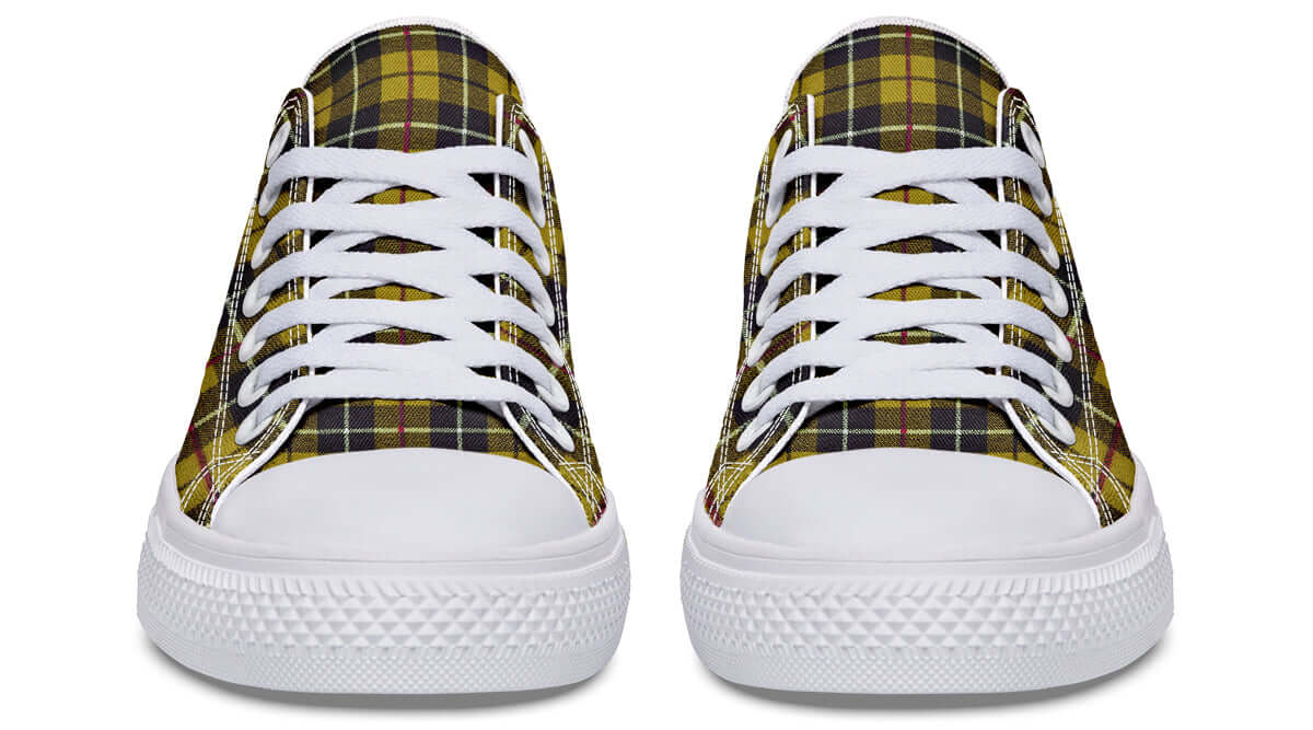 Yellow Tartan Canvas Low Top Trainers | ANTIBrand