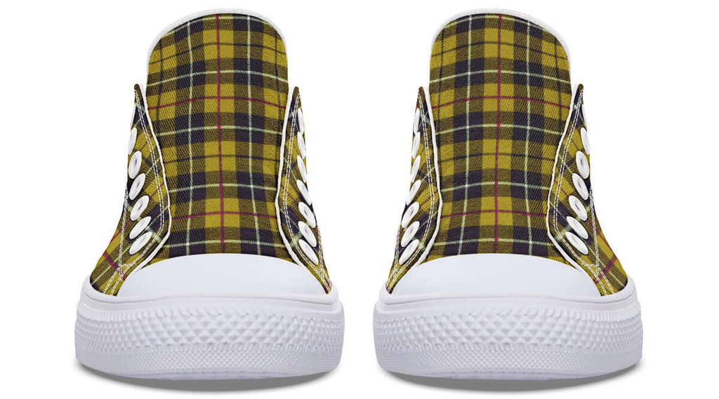 Yellow Tartan Canvas Low Top Trainers | ANTIBrand