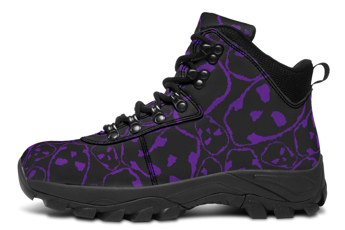 ANTIBrand Tumbling Purple Skulls Walking Boots