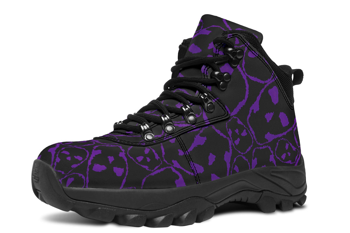ANTIBrand Tumbling Purple Skulls Walking Boots