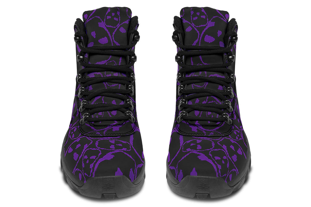 ANTIBrand Tumbling Purple Skulls Walking Boots